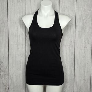 Lululemon Cool Racerback Tank Top Black Athletic Yoga Workout, Size 6/Small